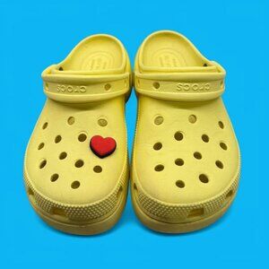 Women’s Yellow Classic Platform Crocs‎ Clogs-Size 8